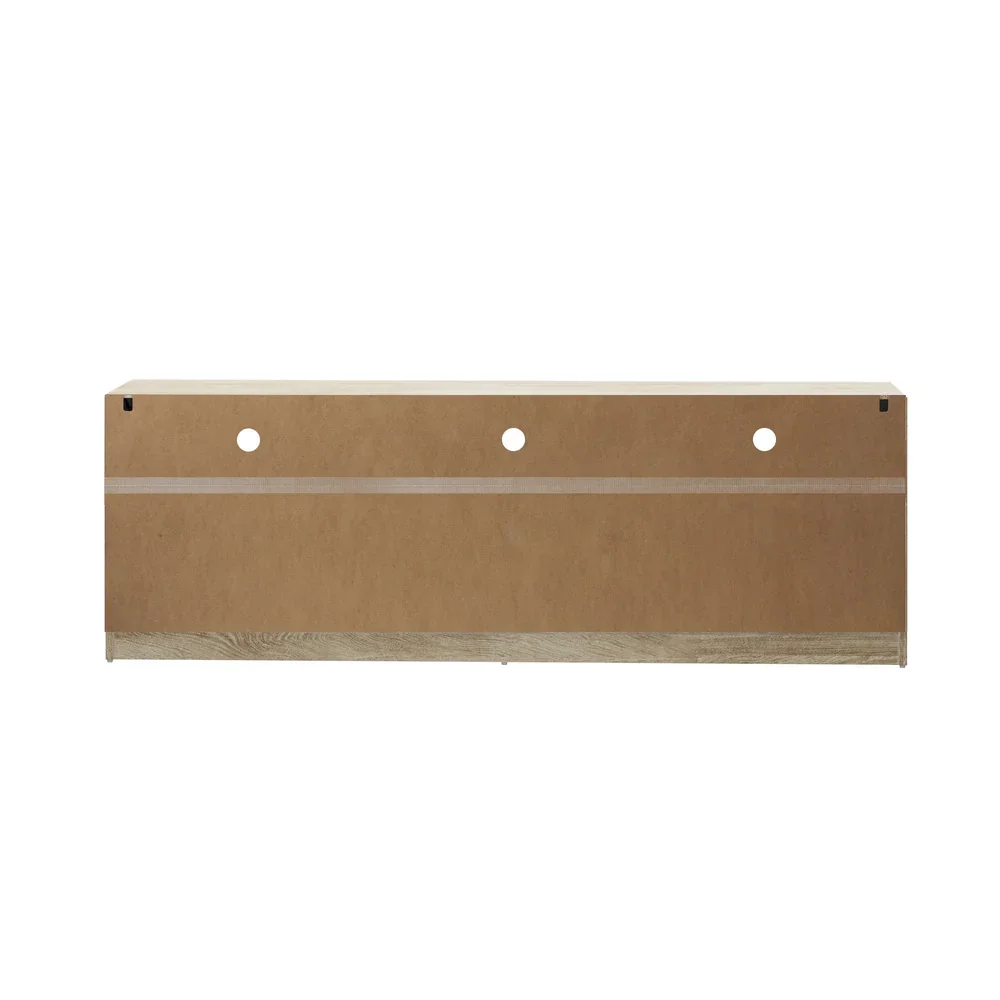 TV Cabinet Entertainment Unit Stand RGB LED Oak 180cm - Image 6