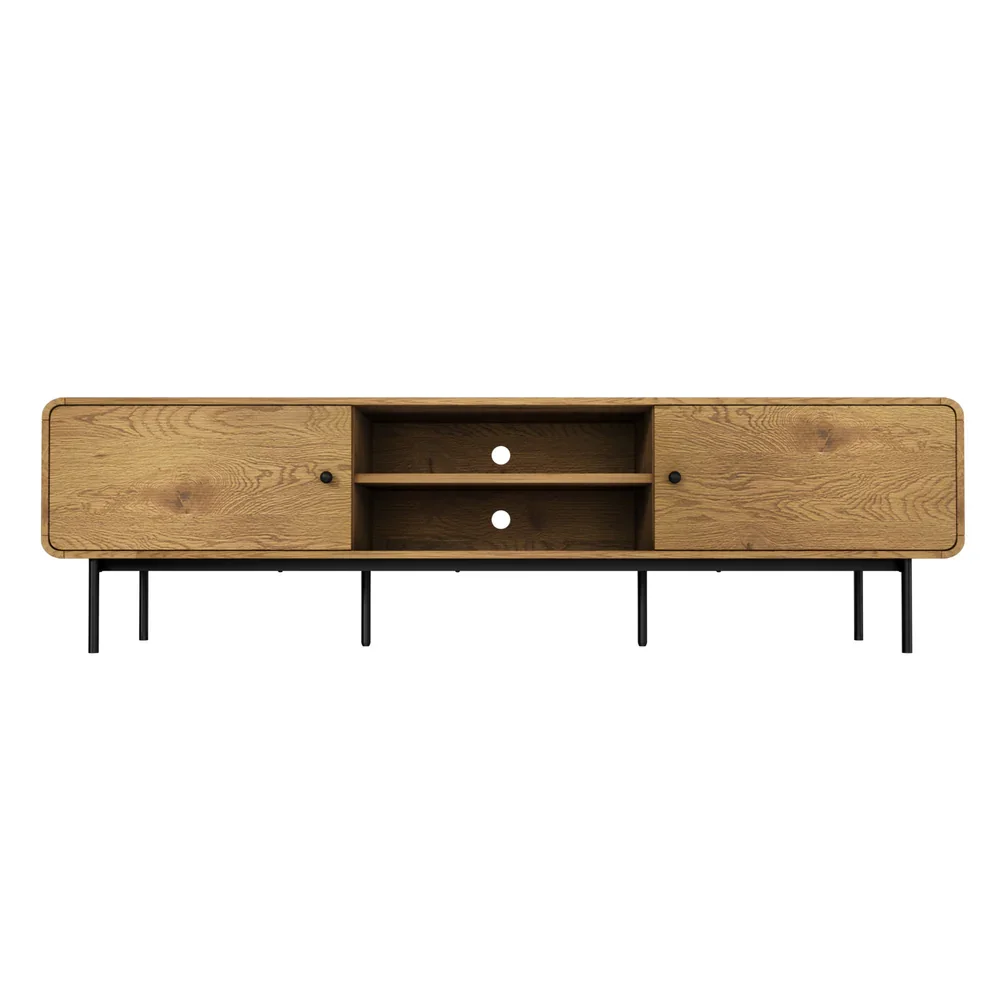 TV Cabinet Entertainment Unit Stand 180cm Oak - Image 6