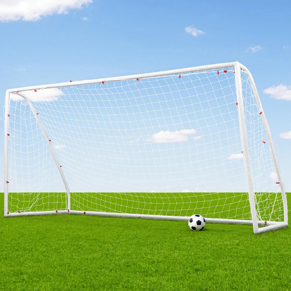 12FT Soccer Football Goal Net UPVC Frame with PE Mesh Weatherproof Portable Goals for Backyard Training Competitive Play - Image 7