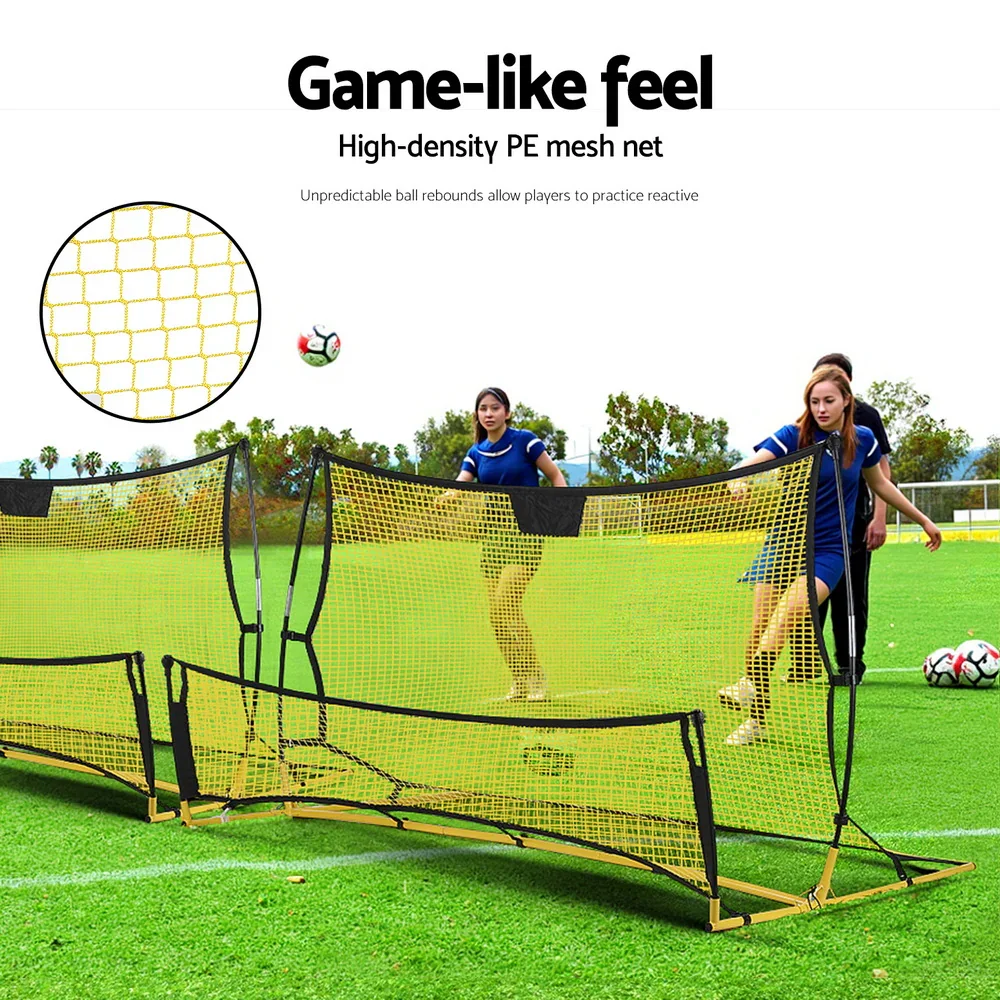 2.1m Football Soccer Net Portable Goal Net Rebounder Sports Training Yellow - Image 3