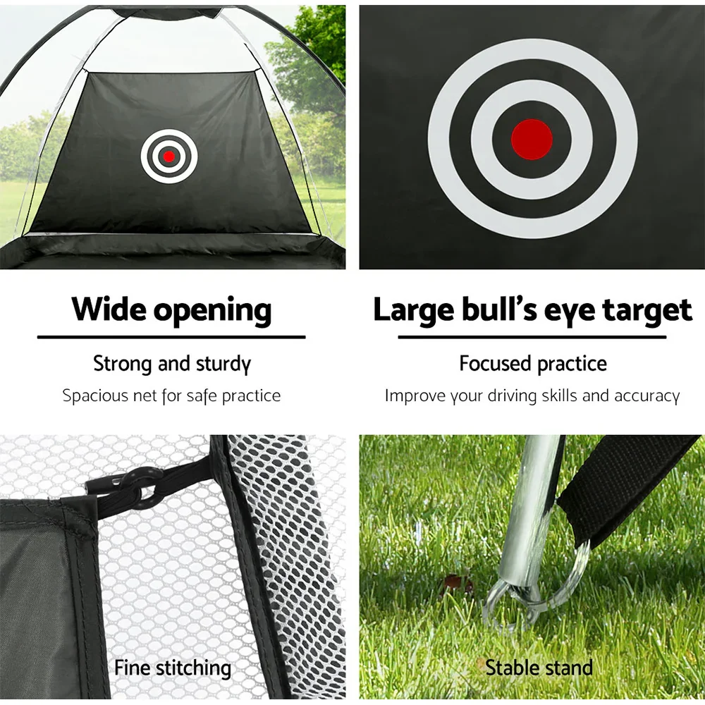 3M Golf Practice Net Portable Training Aid Driving Target Tent Black - Image 7
