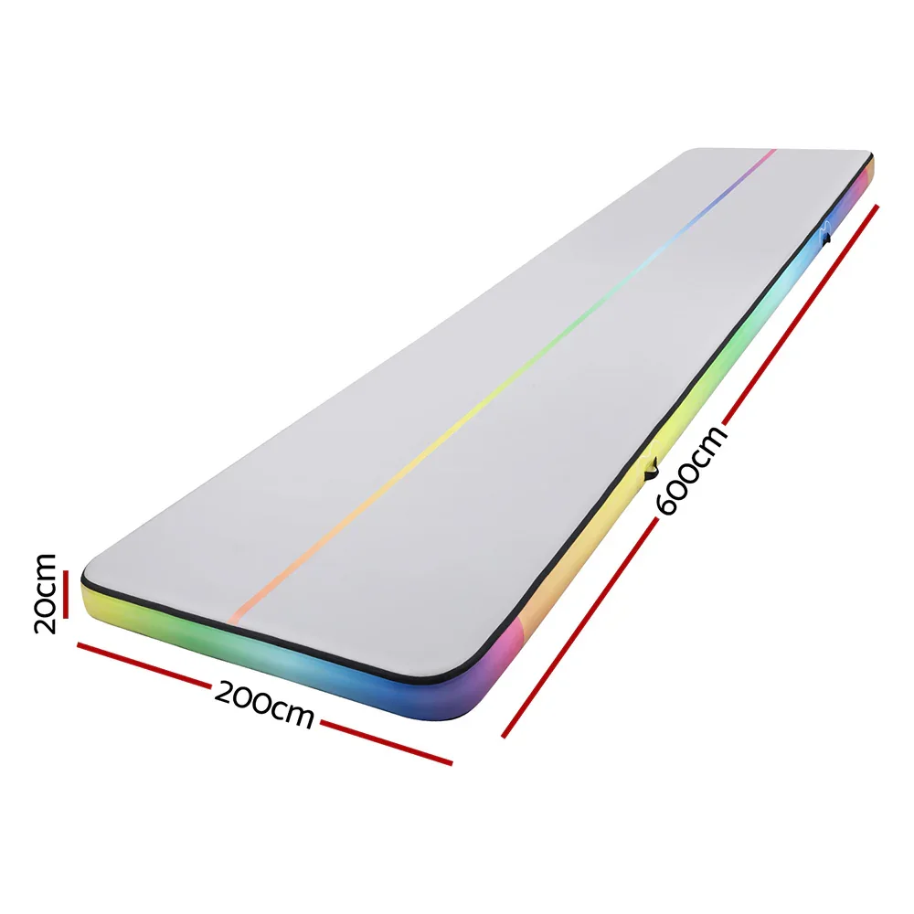 6M Air Track Mat Inflatable Gymnastics Tumbling Mat Colourful - Image 2