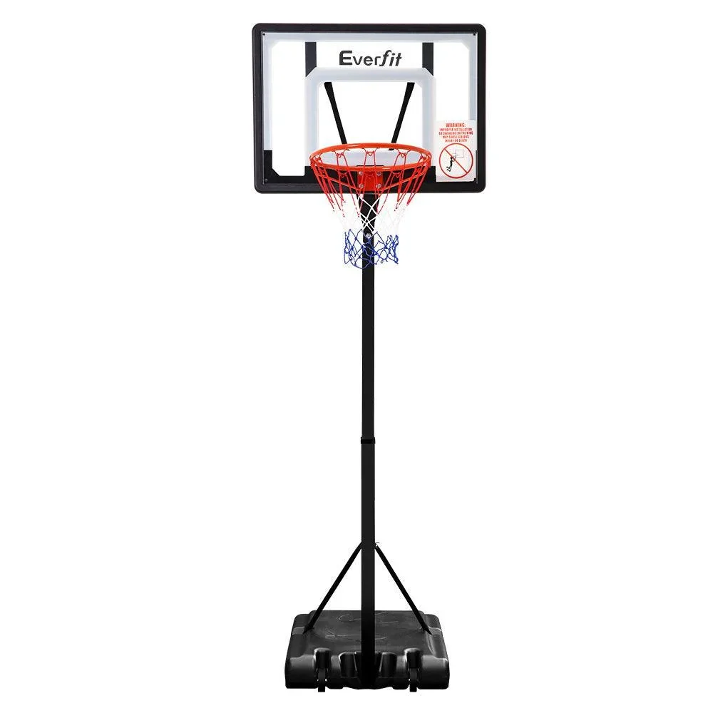 2.6M Basketball Hoop Stand System Adjustable Portable Pro Kids Clear - Image 7