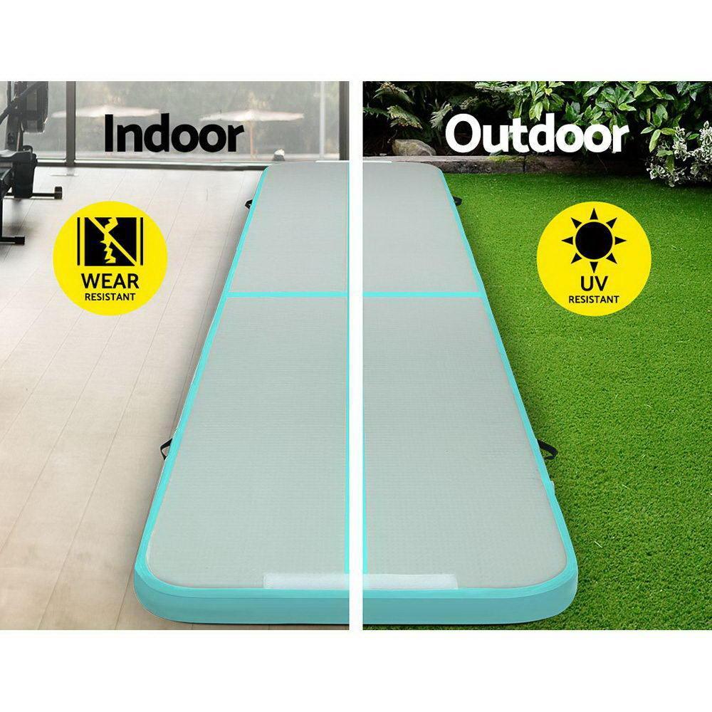 GoFun 5X1M Inflatable Air Track Mat Tumbling Floor Home Gymnastics Green - Image 3