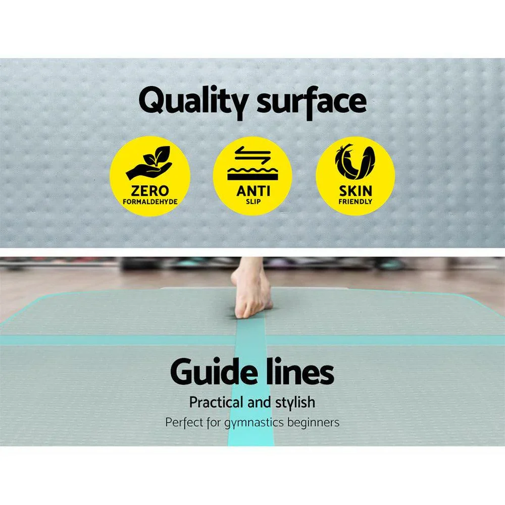 GoFun 5X1M Inflatable Air Track Mat Tumbling Floor Home Gymnastics Green - Image 4