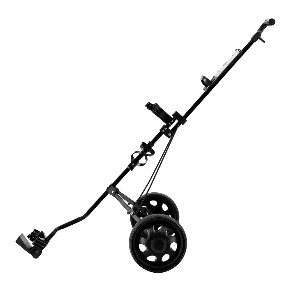 Golf Buggy Quick Folding Trolley Golf Cart Trolley 2 Wheels Cup Holder - Image 6