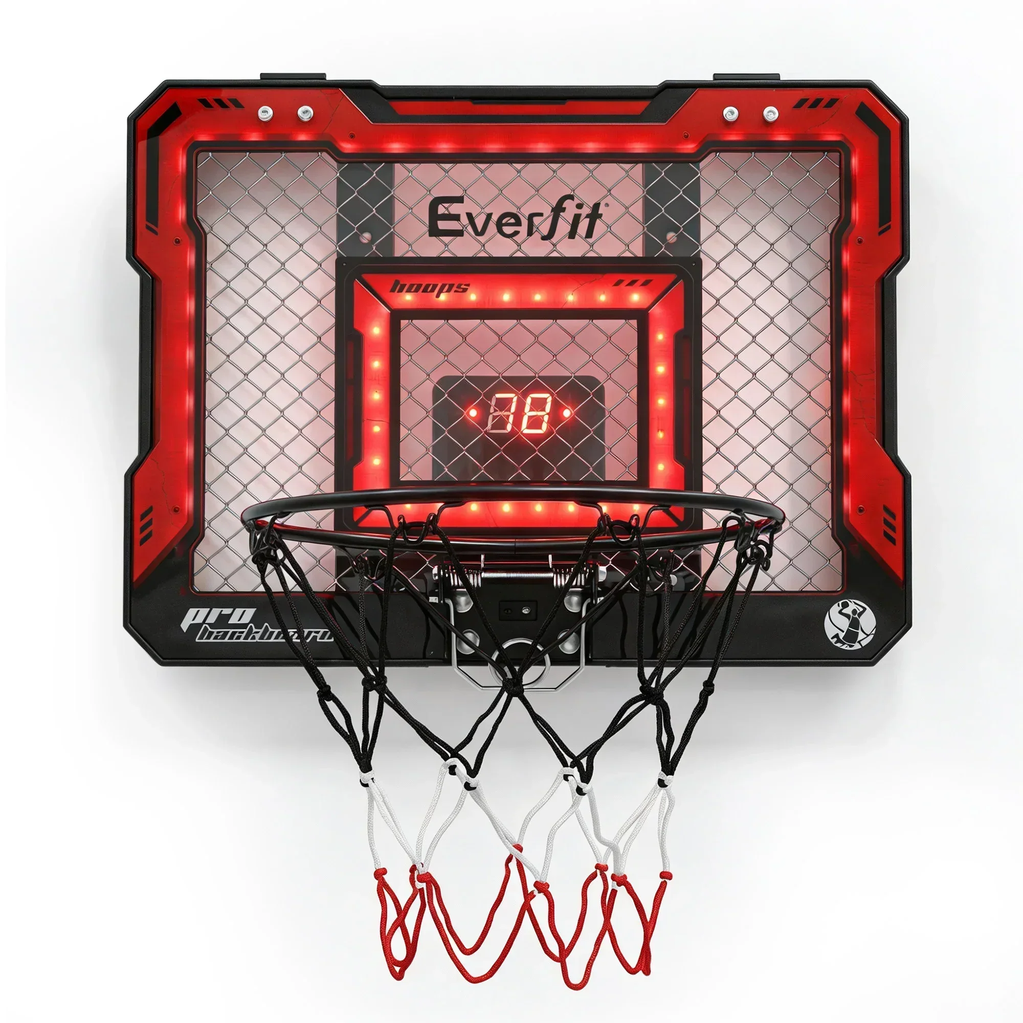 Mini Basketball Hoop Over Door Indoor LED Scoreboard Kids Set 40x30cm - Image 3