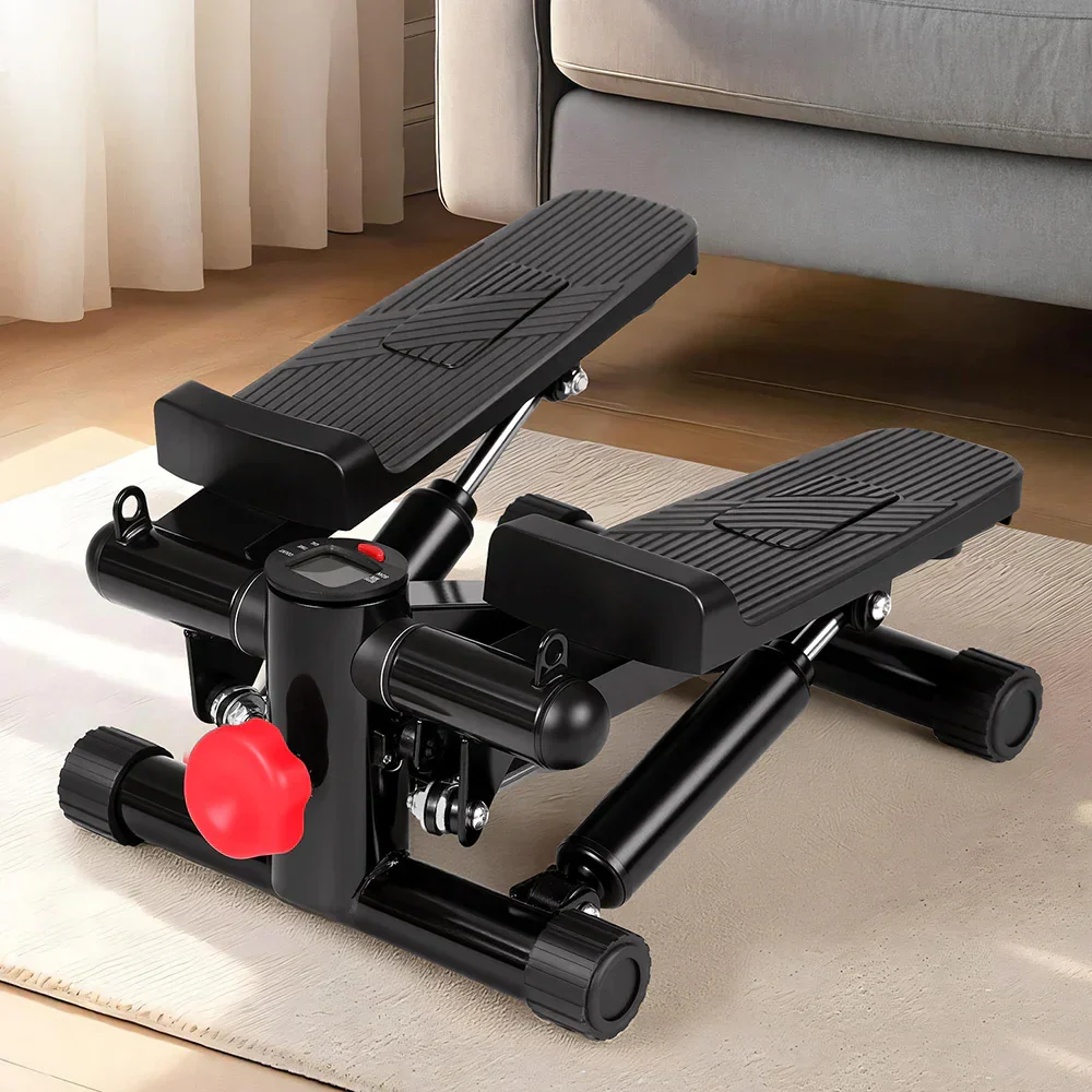 Mini Stepper with Resistance Rope Aerobic for Exercise Compact Home Workout Black - Image 6
