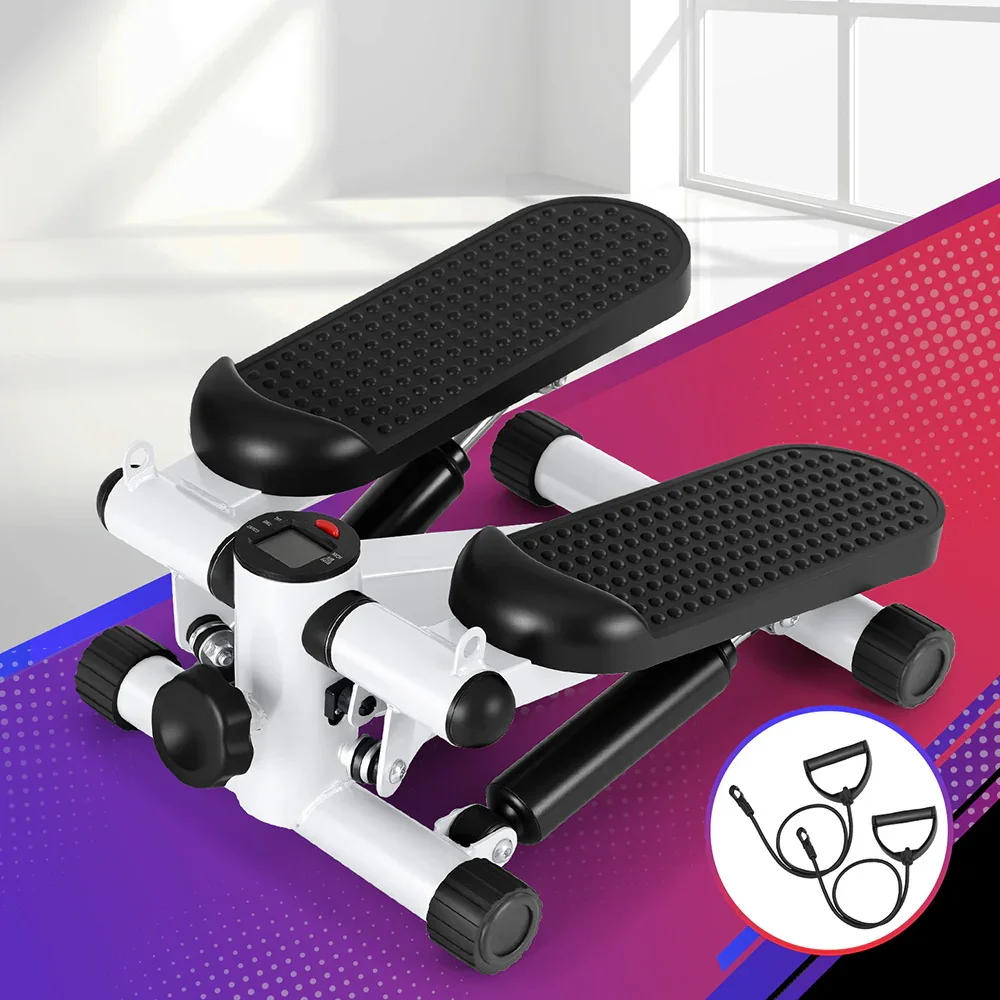 Mini Stepper with Resistance Rope Aerobic for Exercise Compact Home Workout White - Image 7
