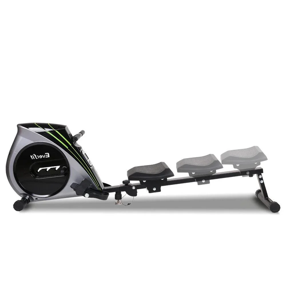 Rowing Machine Rower Elastic Rope Resistance Fitness Home Cardio Silver - Image 4