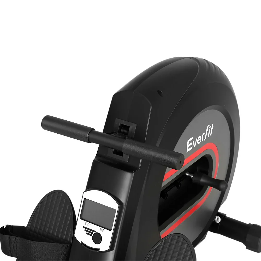Rowing Machine Rower Elastic Rope Resistance Fitness Home Cardio Black - Image 6
