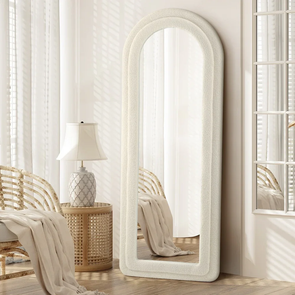 Full Length Mirror Boucle Frame 1.6M Floor Mirrors - Image 9