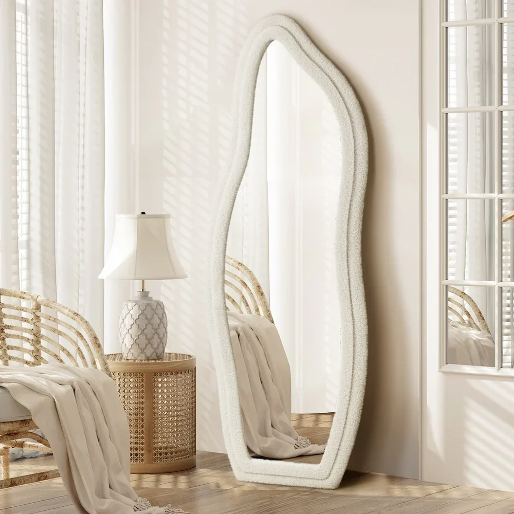 Full Length Mirror Boucle Dressing Wall Mounted 160cm
