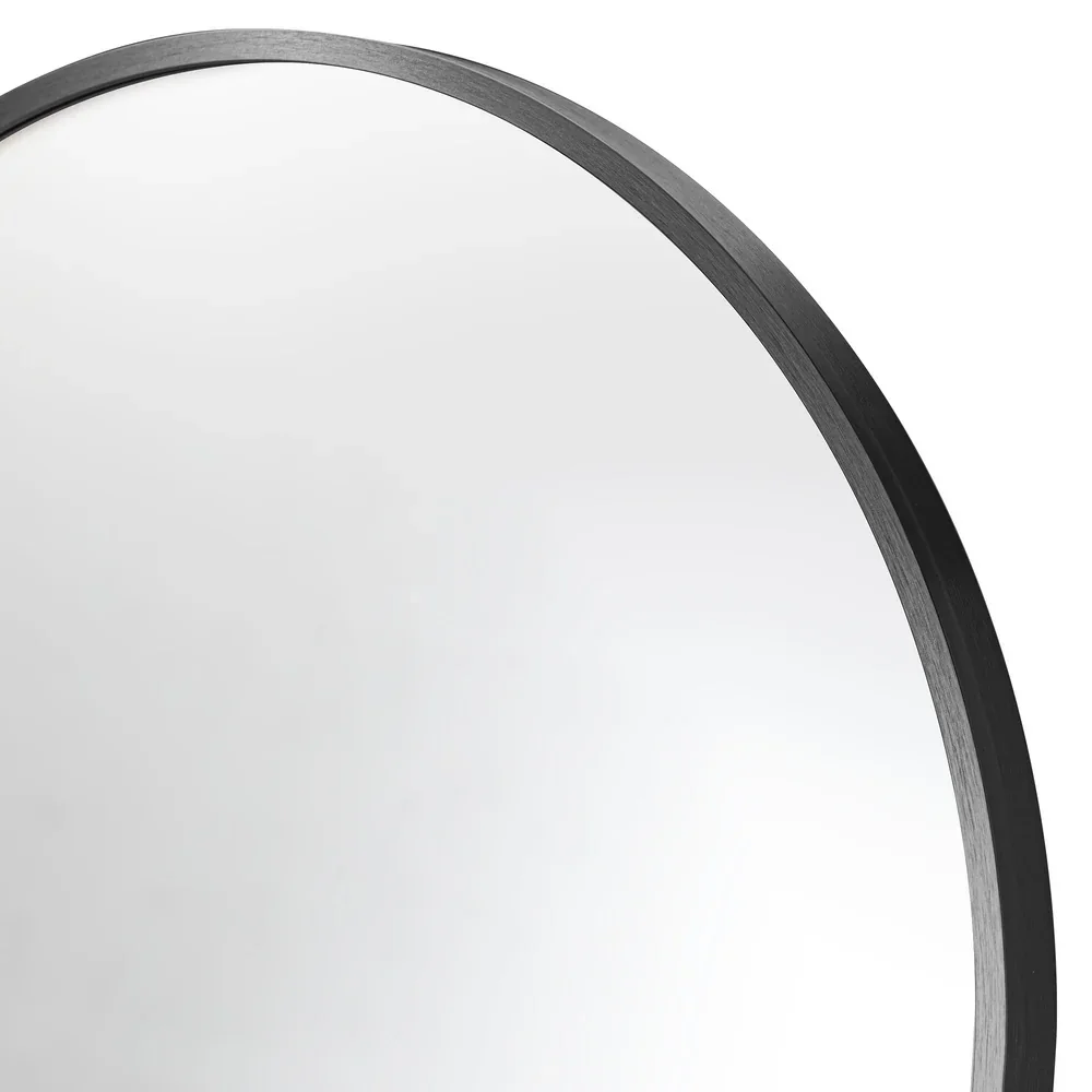 180x70cm Full Length Mirror Arched Floor Mirrors Black - Image 4