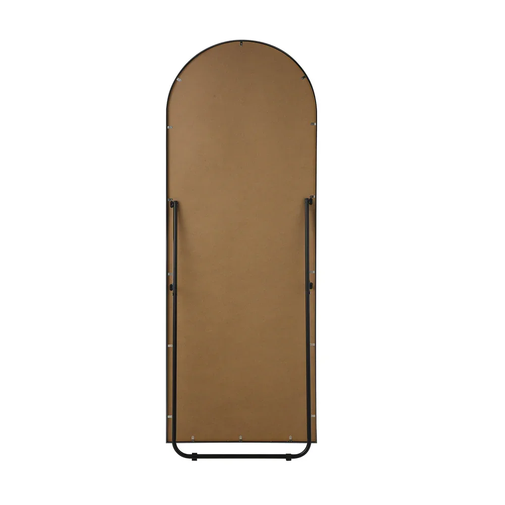 180x70cm Full Length Mirror Arched Floor Mirrors Black - Image 6