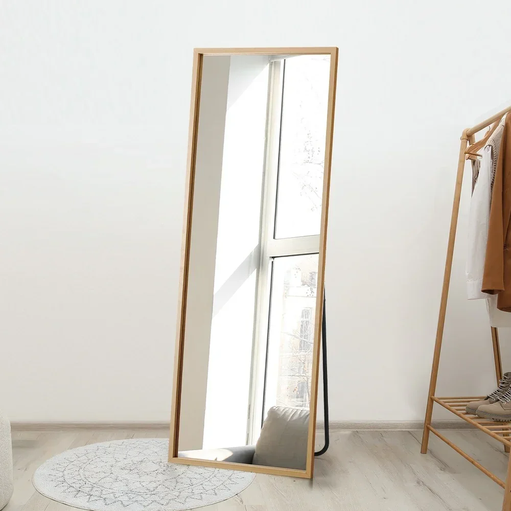 Wooden Full Length Mirror 166x60cm Rectangle - Image 3