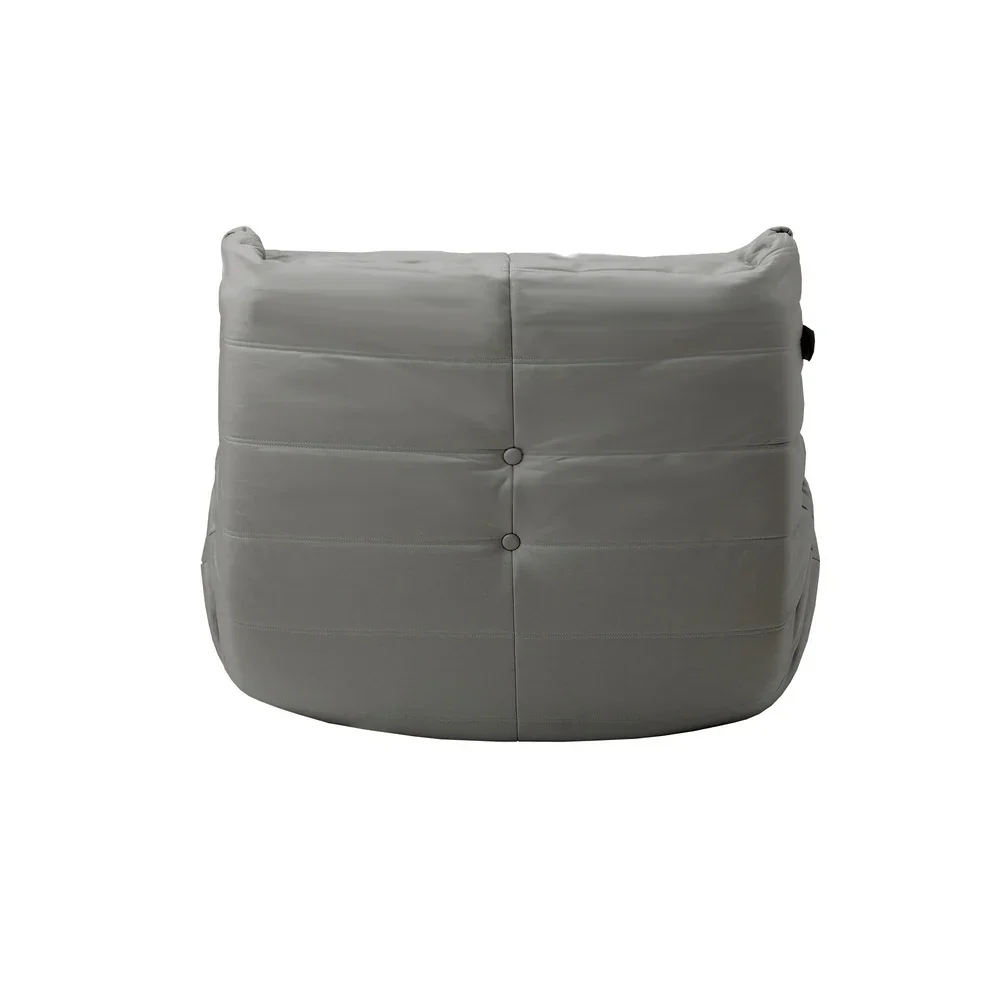 Floor Sofa Lazy Couch Grey Polyester - Image 3
