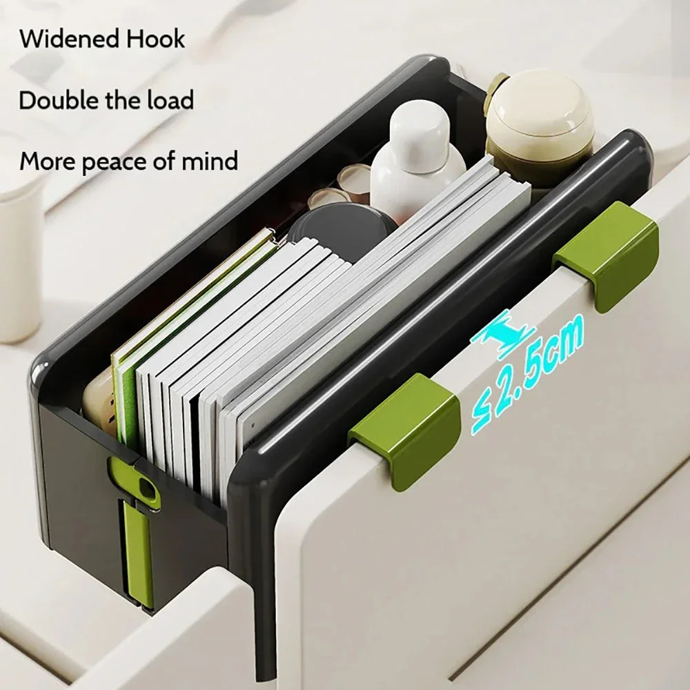 Foldable Hanging Storage Box No Drilling Required Wall-mounted Organizer (Green) - Image 5