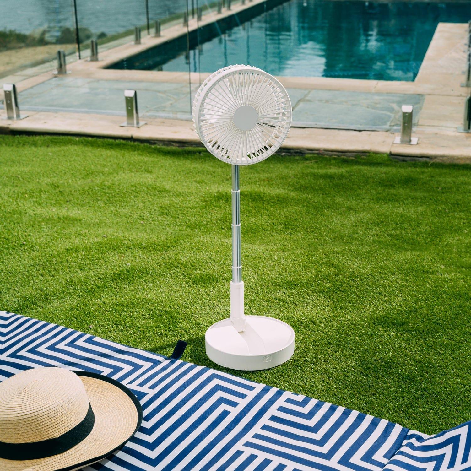 Folding Telescopic 4.5W Portable Height/Tilt Adjustable Rechargeable Cordless Fan - Image 5
