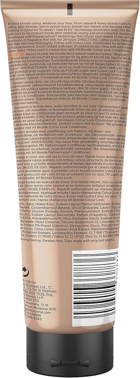 Professional All Blonde Colour Lock Shampoo for Colour Fade 250ml - Image 3