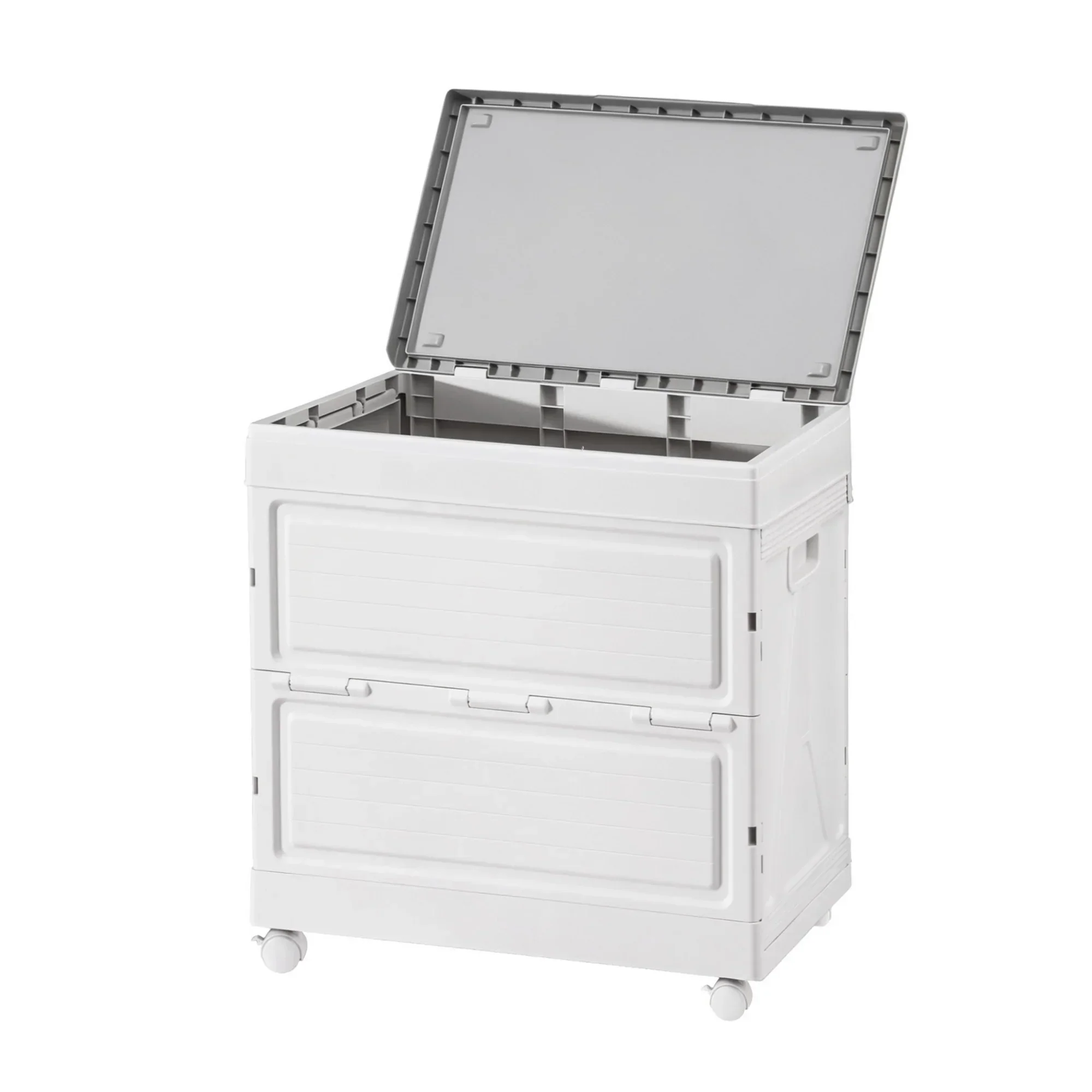 159L Outdoor Storage Box Stackable Cupboard Camping Organizer Wheels - Image 8