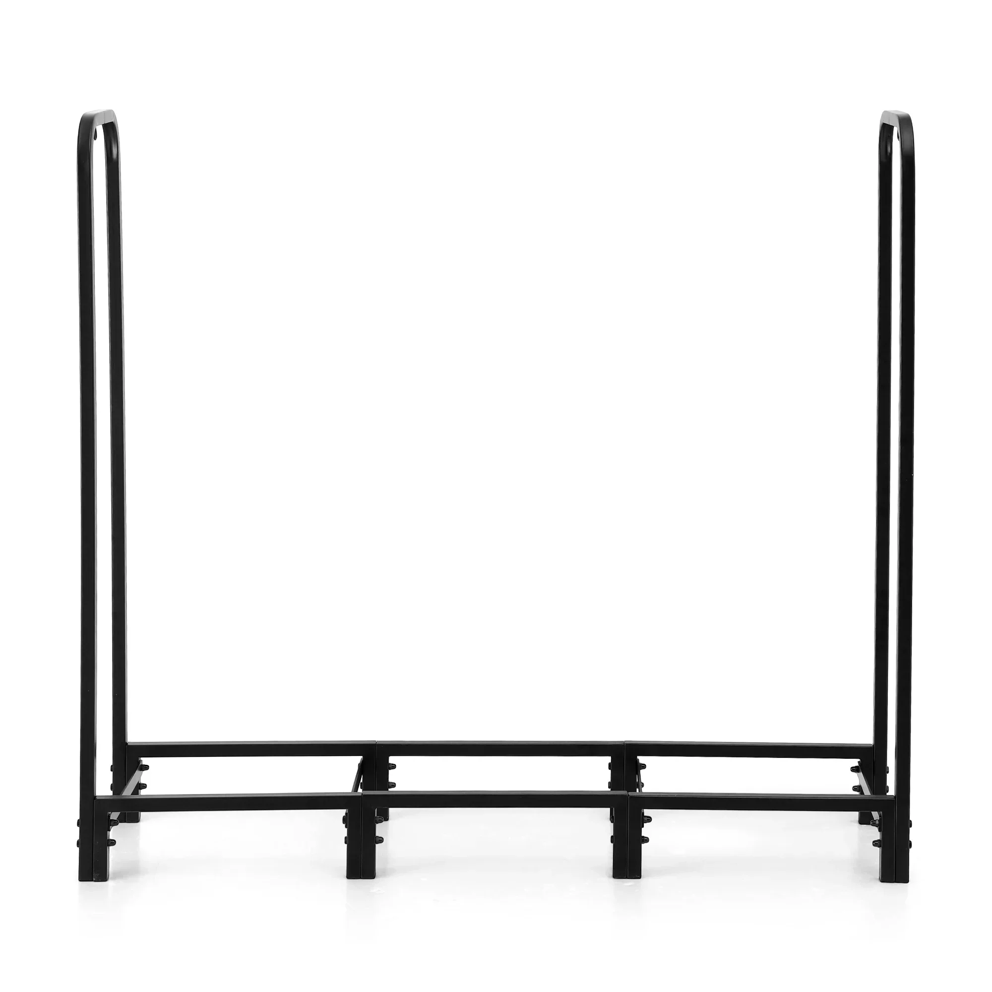 Firewood Rack 120cm Wood Rack 3 Sizes Firewood Storage with Tools Black - Image 3