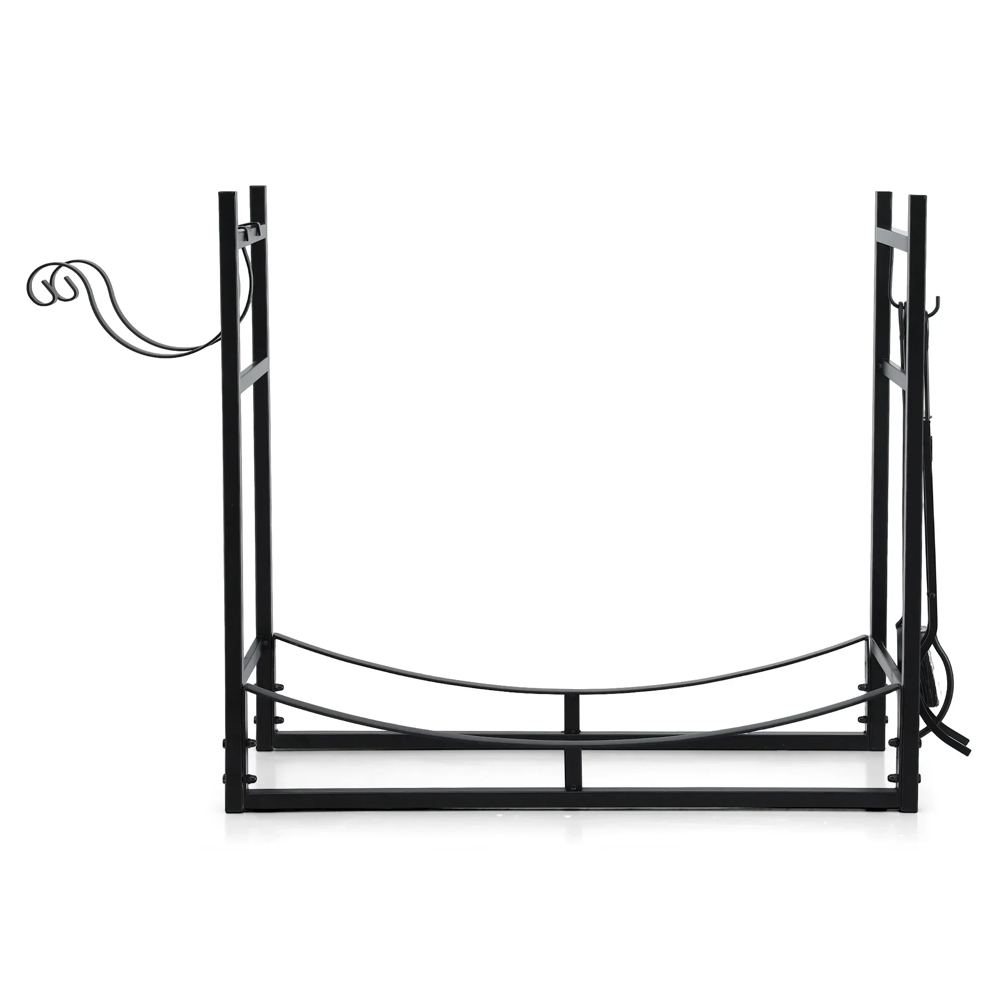 Firewood Rack 84cm Wood Rack Firewood Storage Indoor Outdoor Black - Image 3