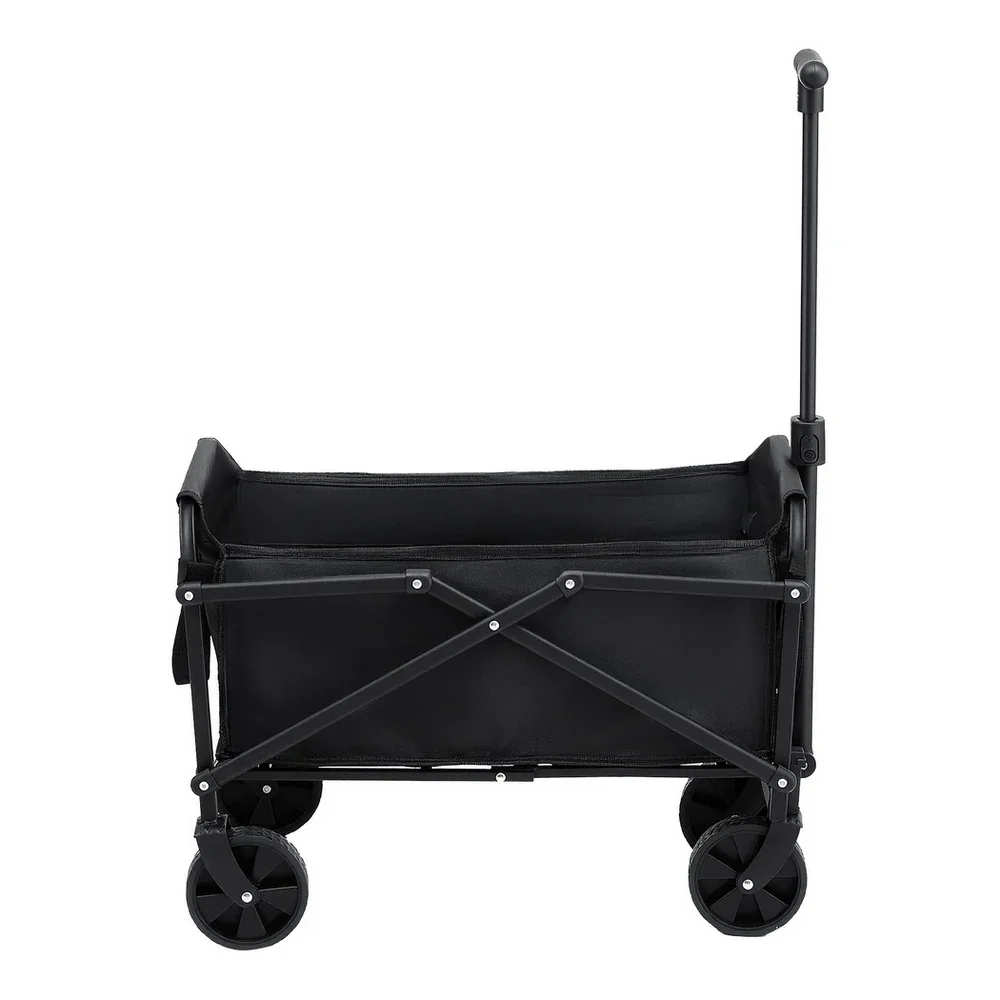 Garden Cart Folding Trolley Camping Wagon Barrow Outdoor Beach Black - Image 4
