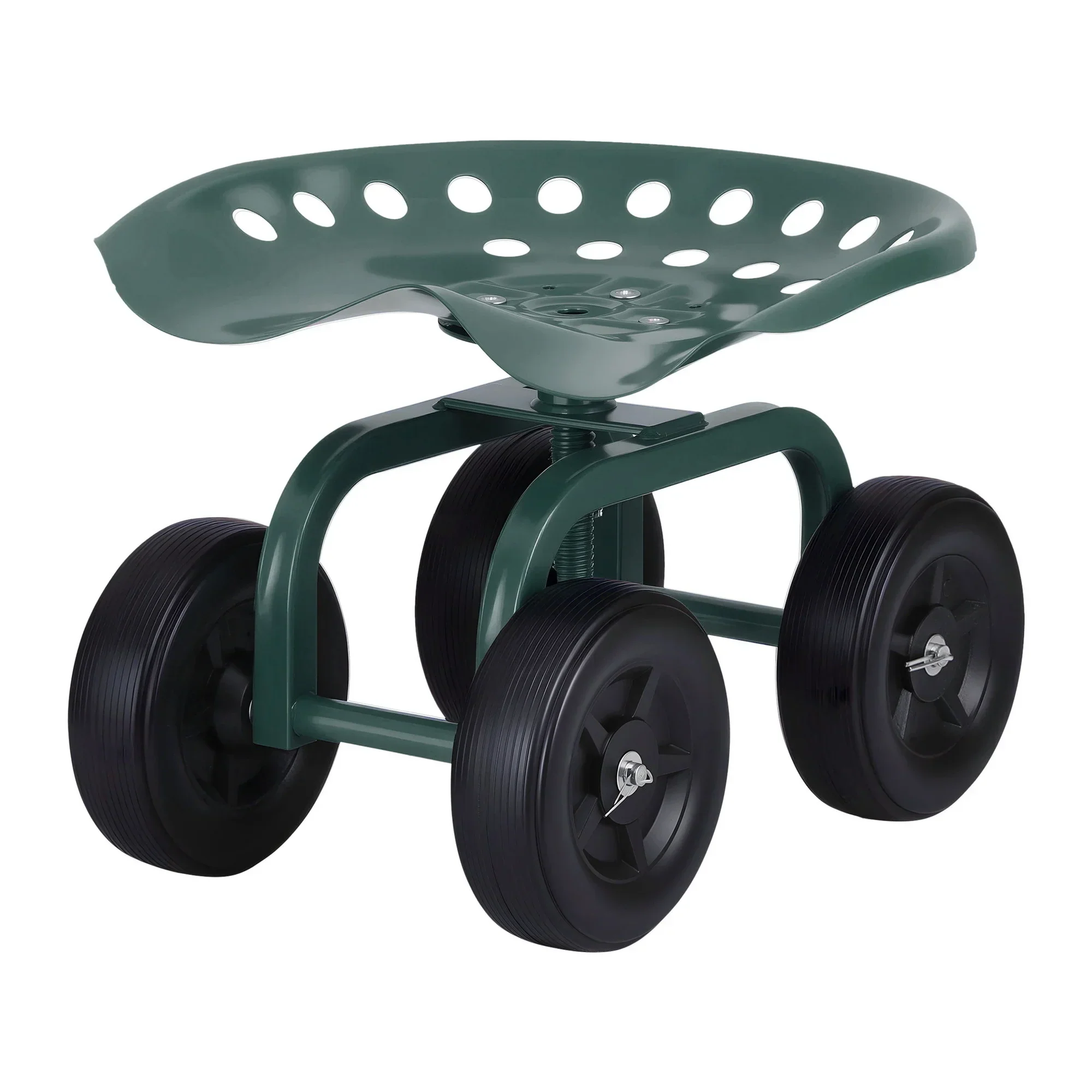 Garden Seat 360 Swivel Rolling Adjustable Height Work Scooter Cart Wheels Heavy Duty 150kg - Image 9