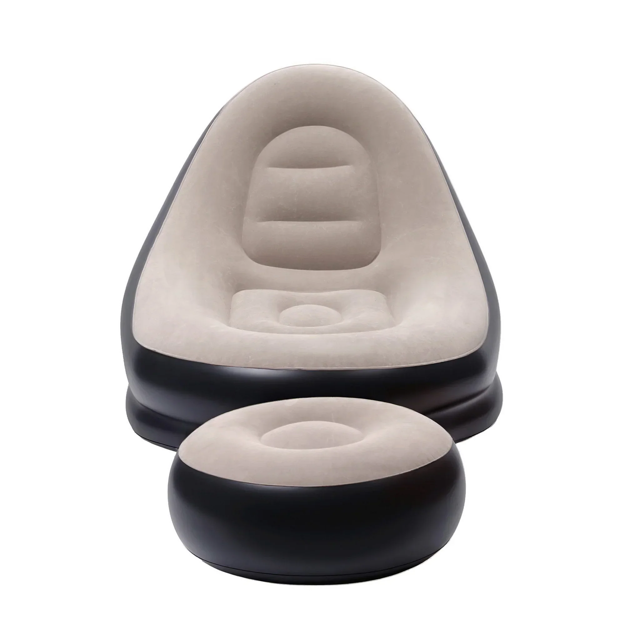 Inflatable Chair with Ottoman Air Sofa Blow Up Air Chair for Camping with Pump - Image 7