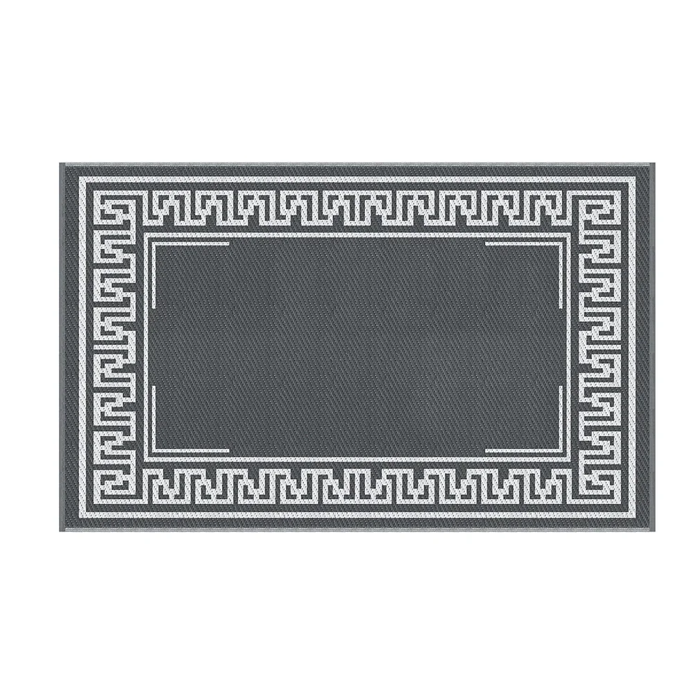 Outdoor Rugs 152x244cm Large Carpet Reversible Area Mat PP Dual-Sided Patio Rug Greek Key - Image 4