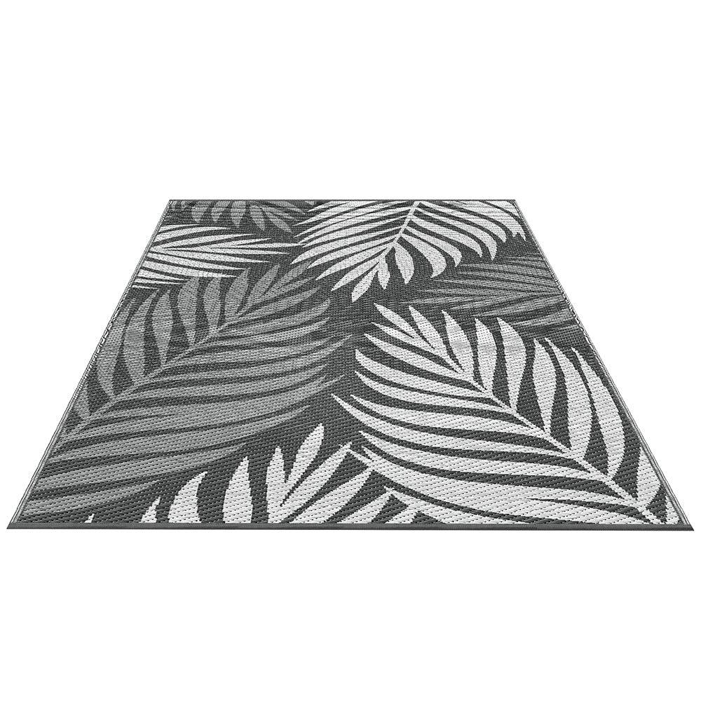 Outdoor Rugs 152x244cm Large Carpet Reversible Area Mat PP Dual-Sided Patio Rug Leaf - Image 2
