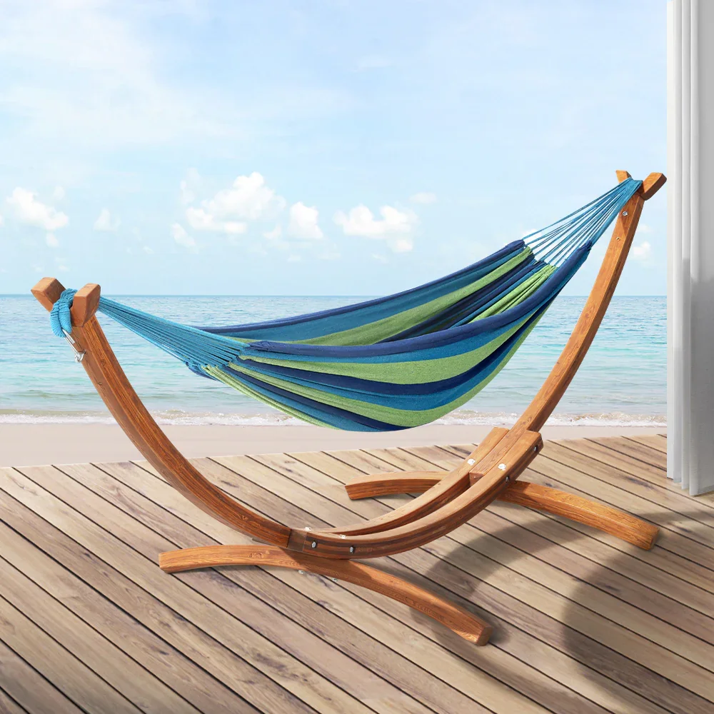 Hammock Bed Outdoor Camping Timber Hammock Wooden Stand - Image 7