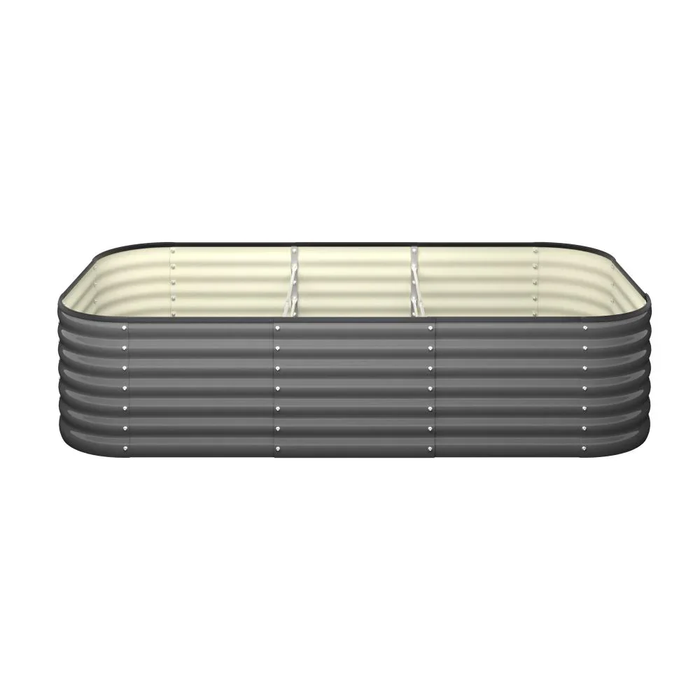 9-IN-1 Raised Garden Bed Oval Galvanised Steel 56CM H - Image 6