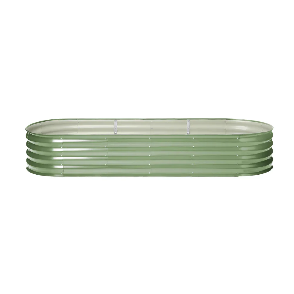 Garden Bed 240x80x42cm Planter Box Raised Container Galvanised Green - Image 4
