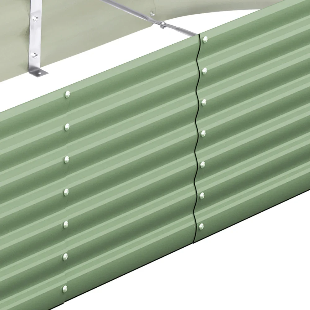 Garden Bed 240x80x42cm Planter Box Raised Container Galvanised Green - Image 5