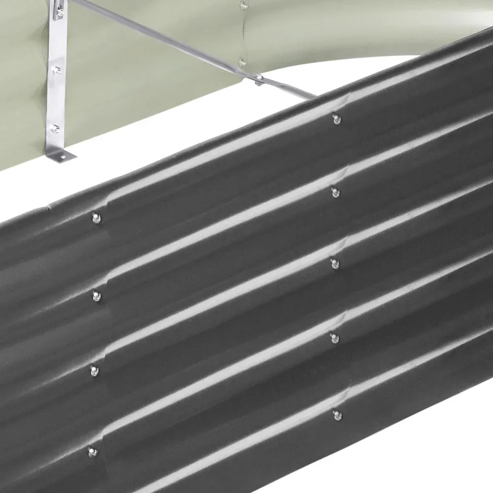 Galvanised Raised Garden Bed Steel Vegetable Planter 240X80X42CM - Image 2