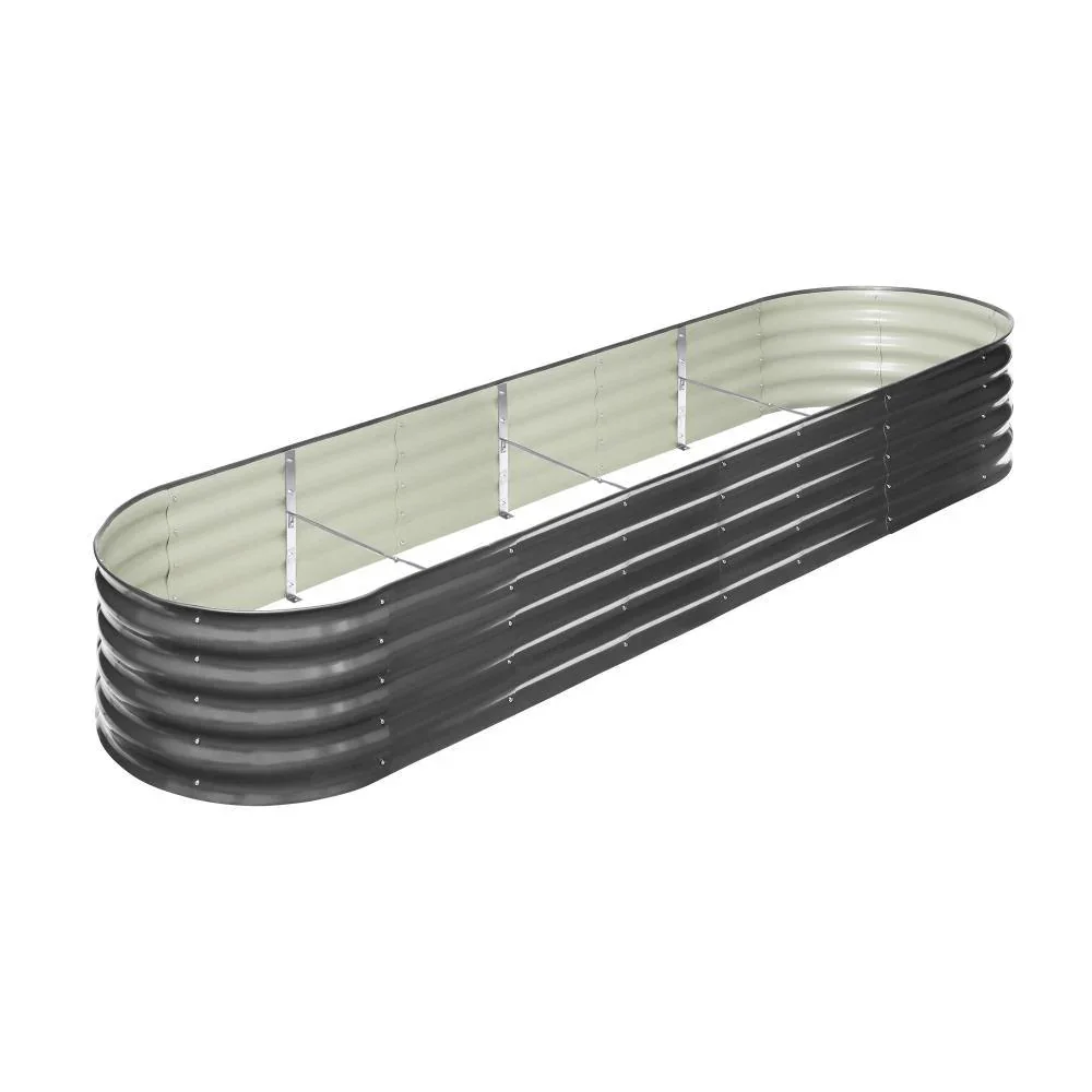 2X Garden Bed Galvanised Raised Garden Bed 320X80X42CM