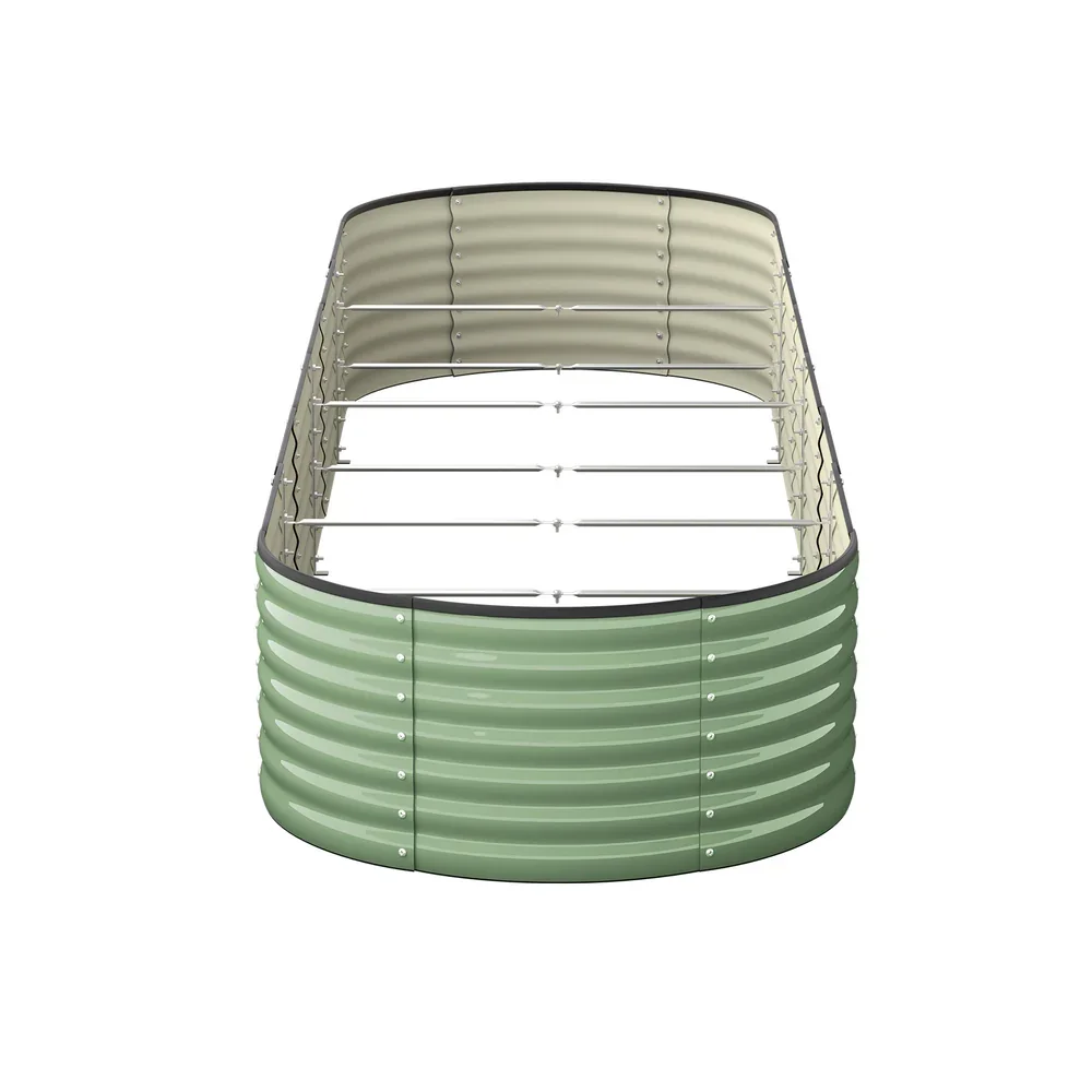 Garden Bed 320x80x56cm Planter Box Raised Container Galvanised Green - Image 3