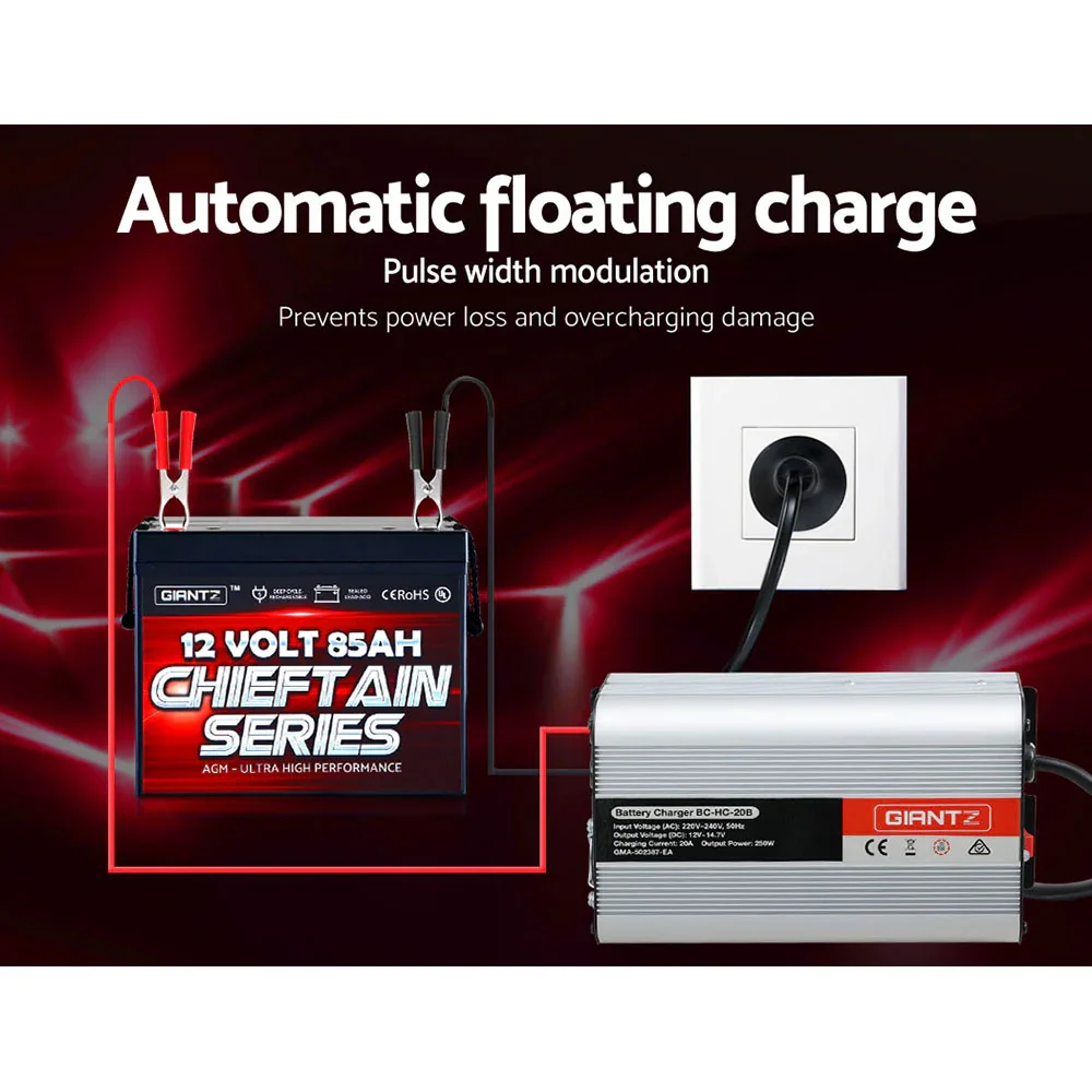 12V 20A Car Battery Charger Inverter 20 Amp ATV 4WD Boat Caravan - Image 7