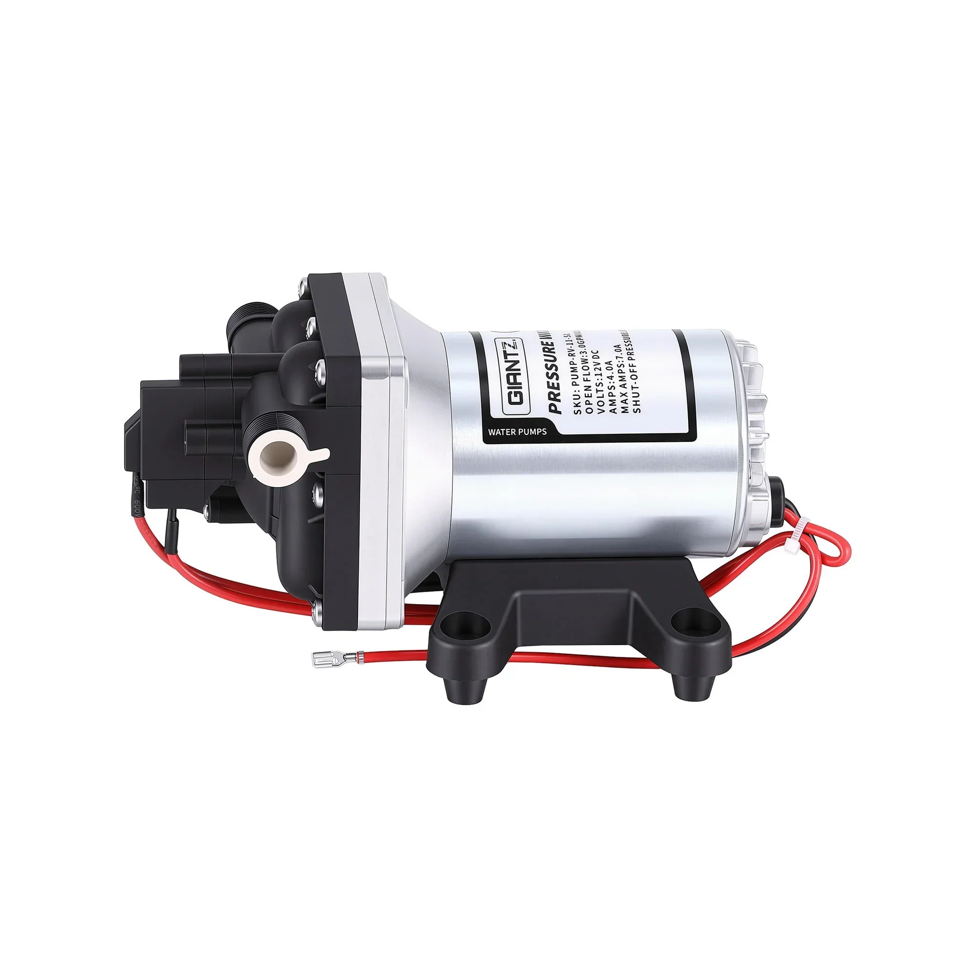 12V DC Water Pump, 11.3LPM 55PSI 3 GPM Self-Priming RV Water Pressure Pump with Automatic Pressure Switch, for RV Marine Camping Yacht Garden Fresh Water Diaphragm, 2088-554-144 Replacement - Image 9