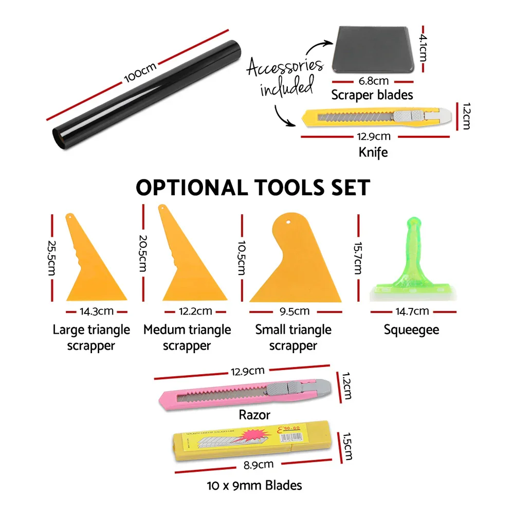 Window Tint Film Black Roll 15% VLT Home 100cmX30m Tinting tools Kit - Image 2