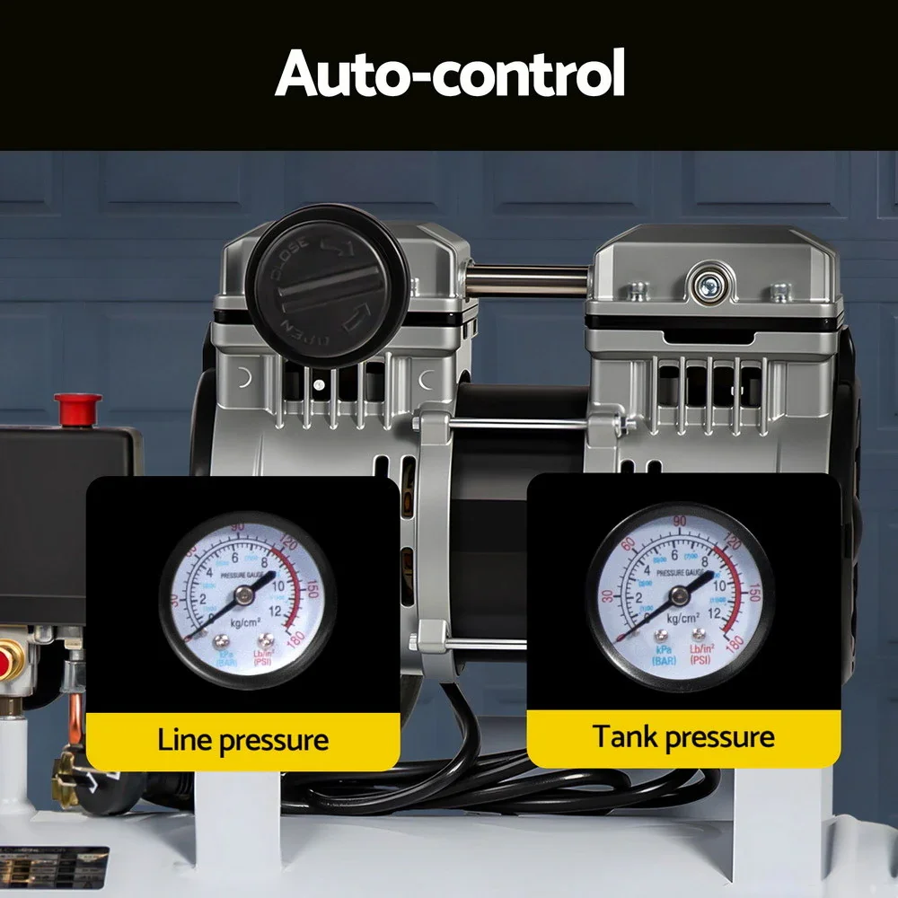 24L Air Compressor Quiet 0.75HP Oil-Free Portable Tyre Inflator 40L/Min - Image 7