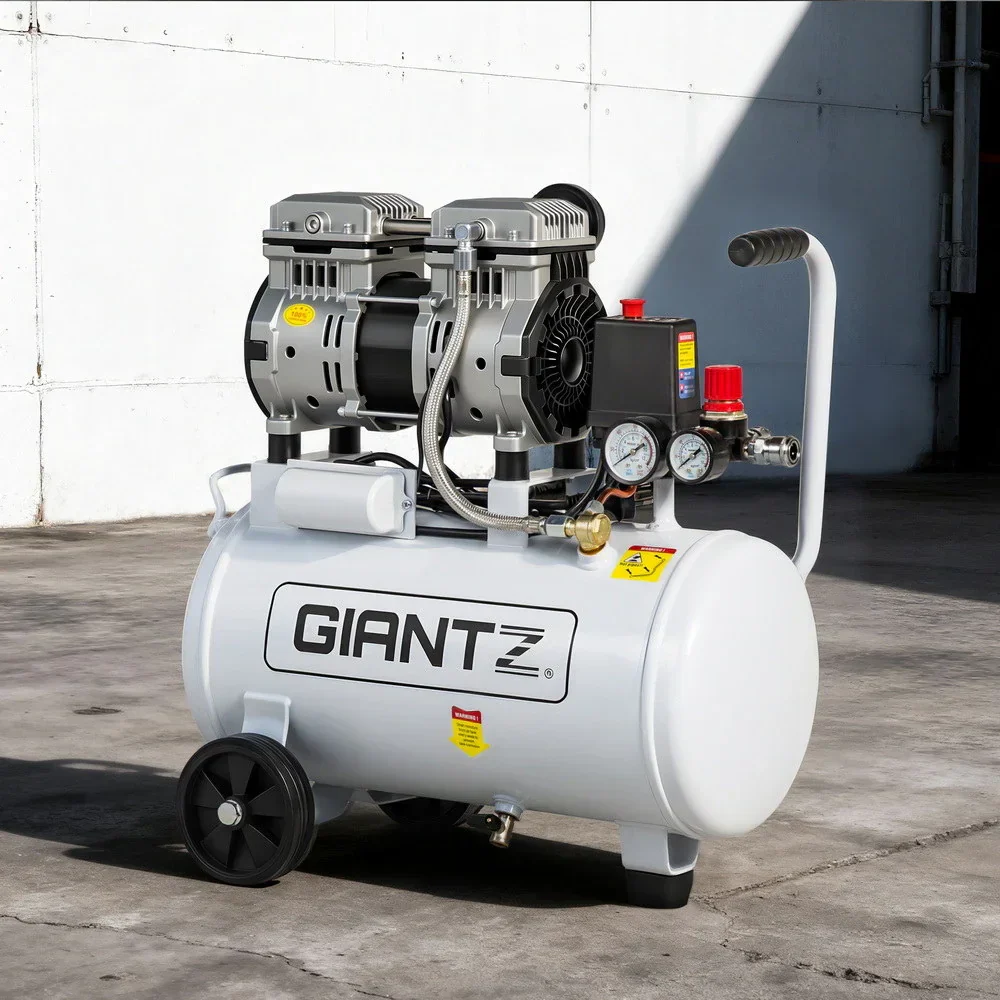 24L Air Compressor Quiet 0.75HP Oil-Free Portable Tyre Inflator 40L/Min - Image 9
