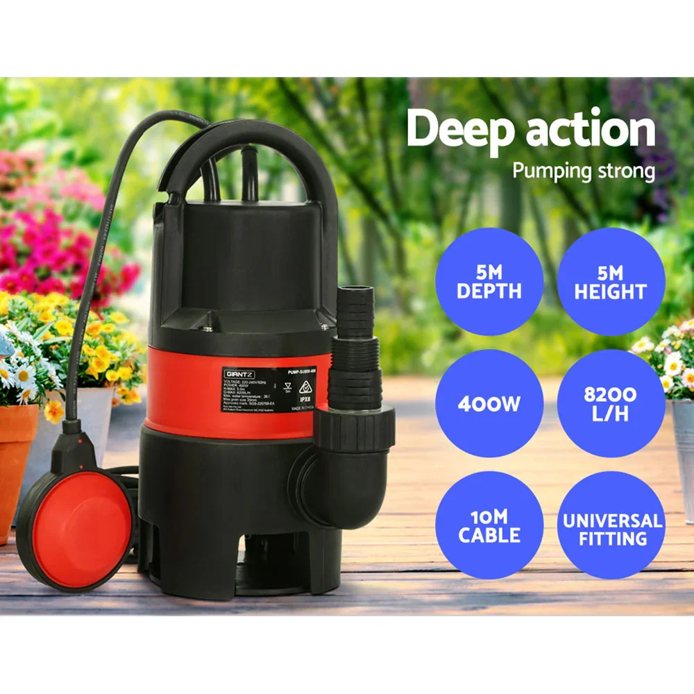 400W Water Pump Dirty Submersible Sump Swim Pool Flooding Pond Clean - Image 5