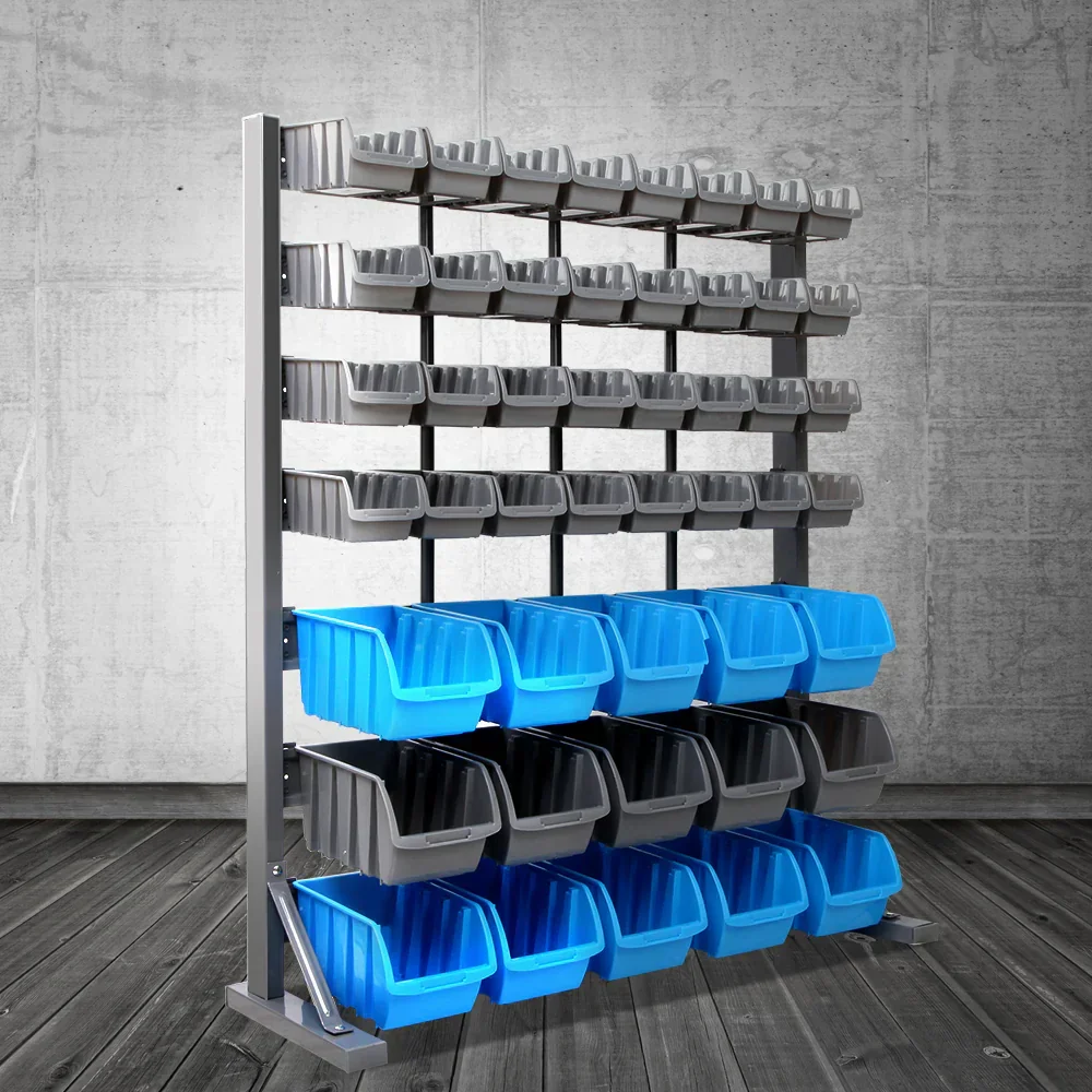 47 Storage Bin Rack Free Stand Steel Stand - Image 8