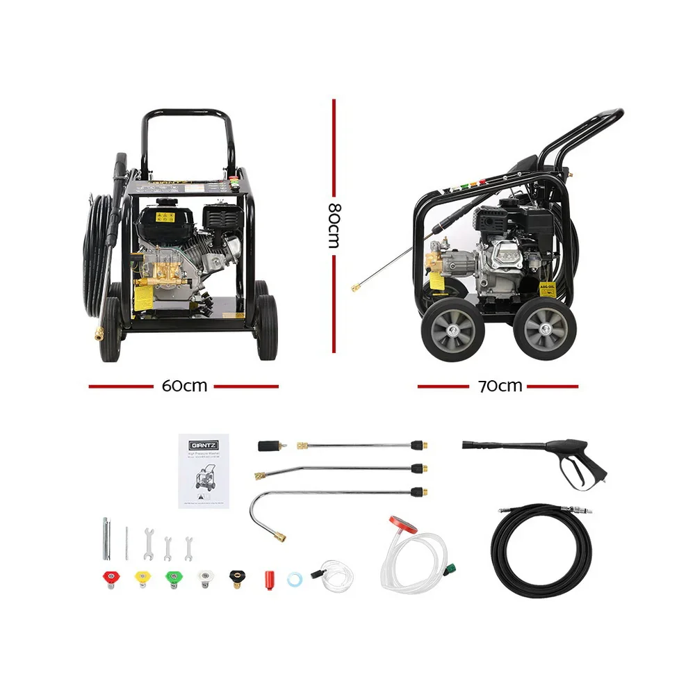 4800PSI Petrol High Pressure Cleaner Washer 10HP 20M Hose Gurney - Image 2