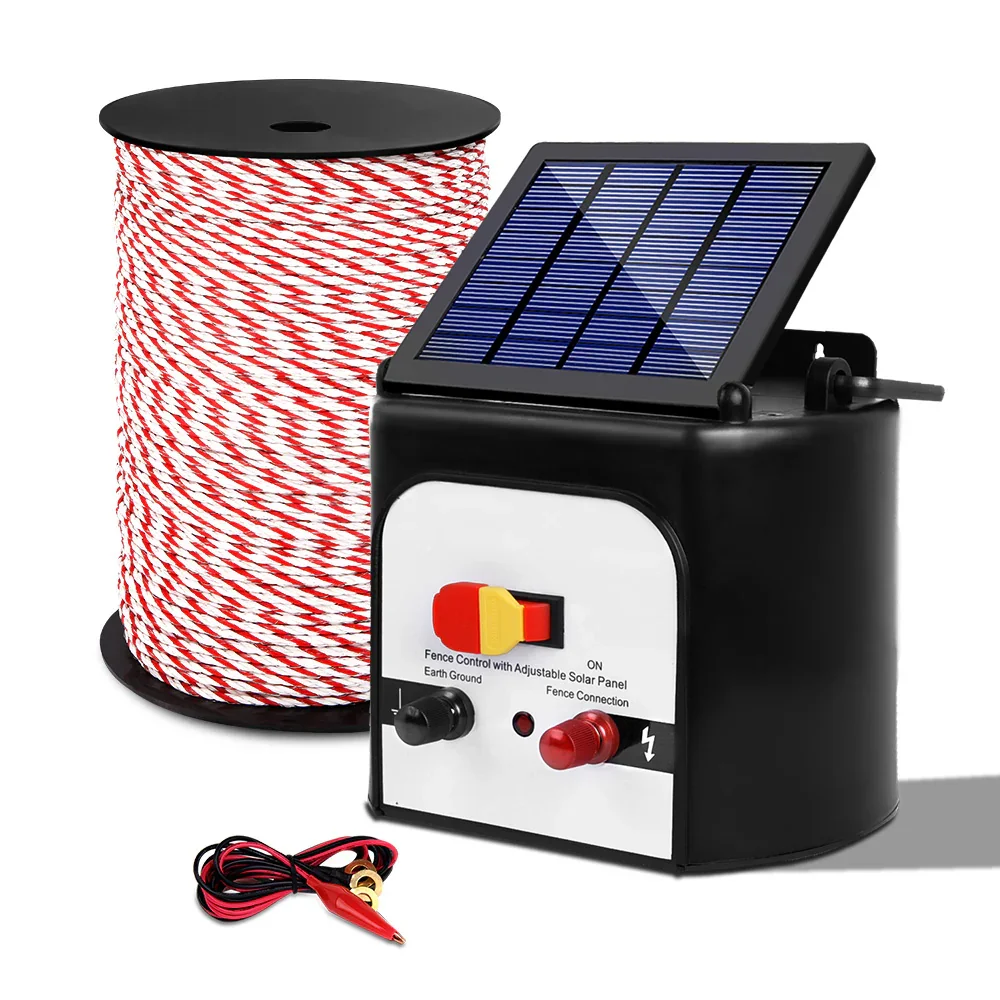 Fence Energiser 8KM Solar Powered Electric 500M Poly Rope - Image 3