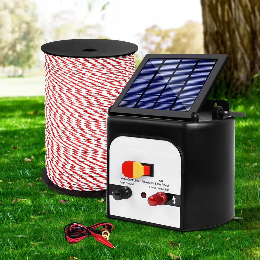 Fence Energiser 8KM Solar Powered Electric 500M Poly Rope - Image 7