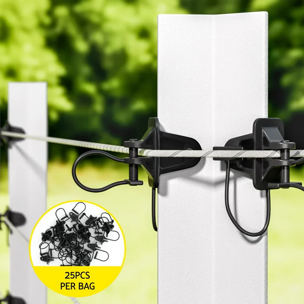 Electric Fence Insulators 200pcs Pinlock Black - Image 6